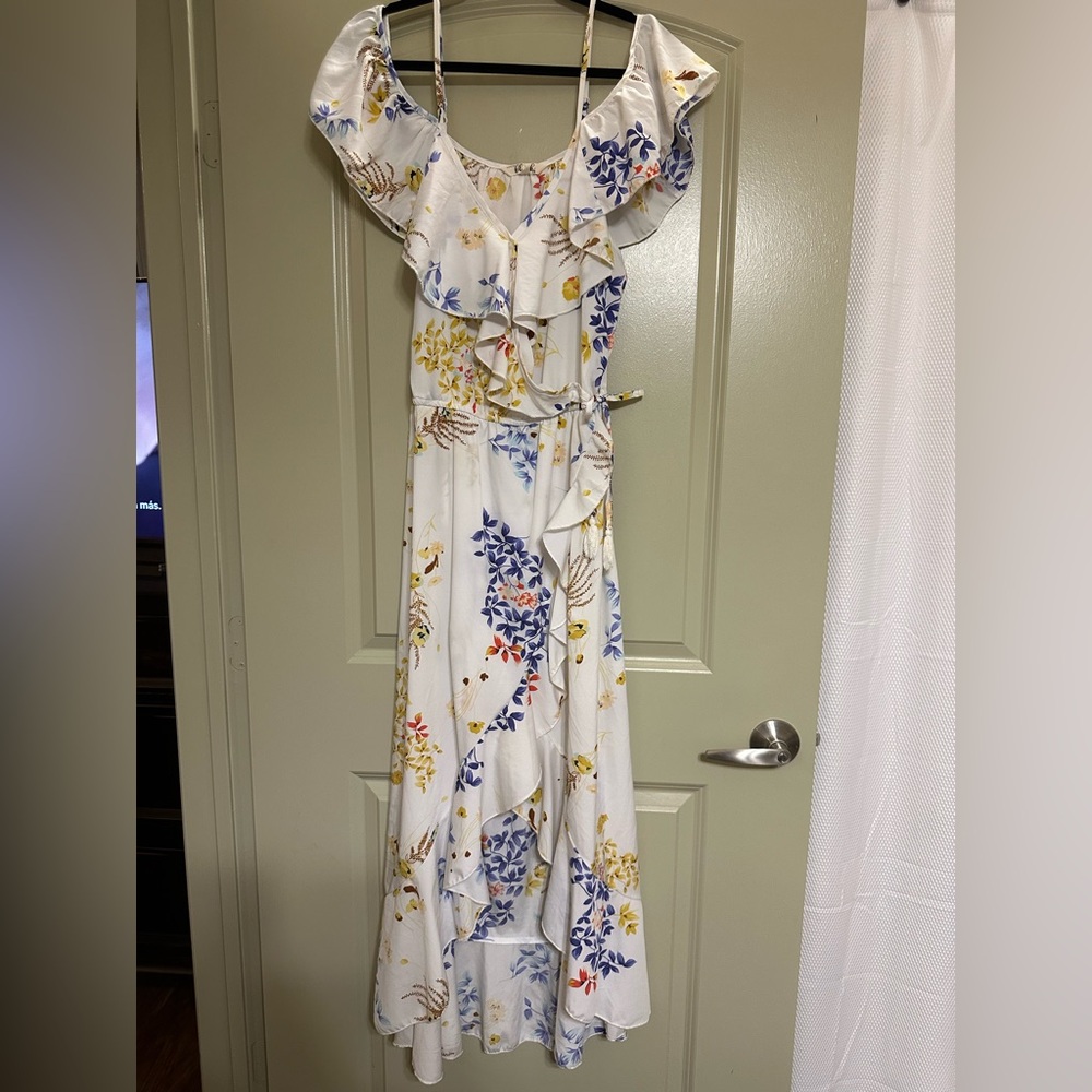 Elegant Floral High Low Dress